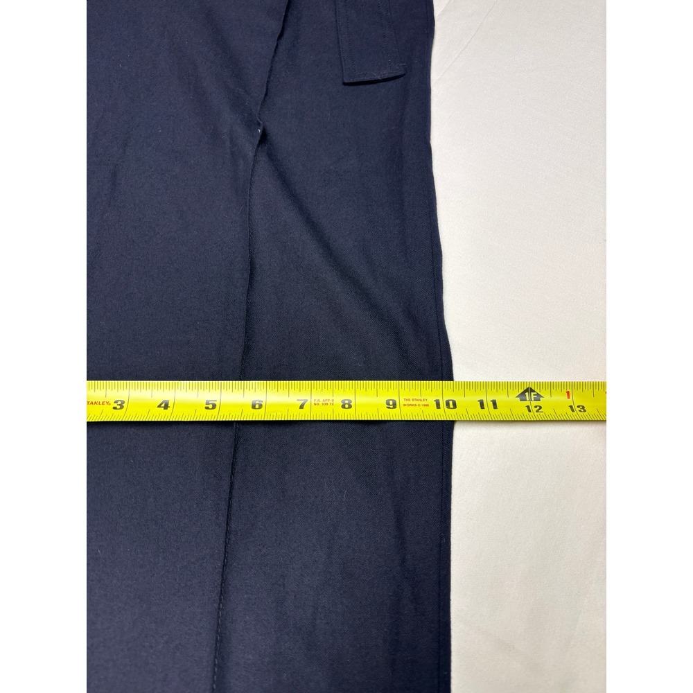 Tomorrowland Japan Navy Blue Wool Blend Wide Leg Belted Pleated Womens W30 L26 - Picture 10 of 12